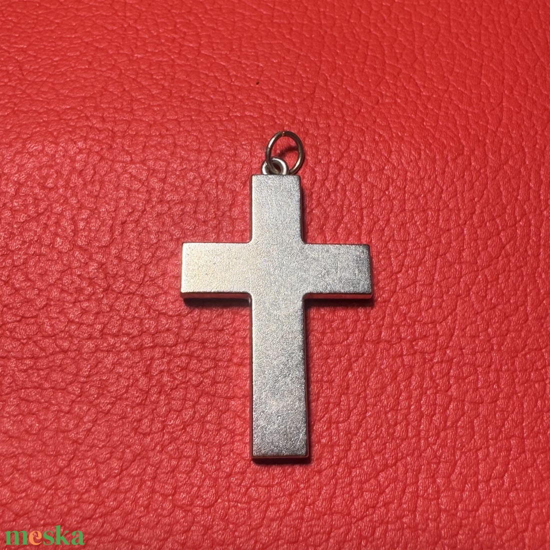 Retro tűzzománc kereszt nyakláncra � vintage vallásos ékszer az 1970�80-as évekből - ékszer - nyaklánc - medálos nyaklánc - Meska.hu