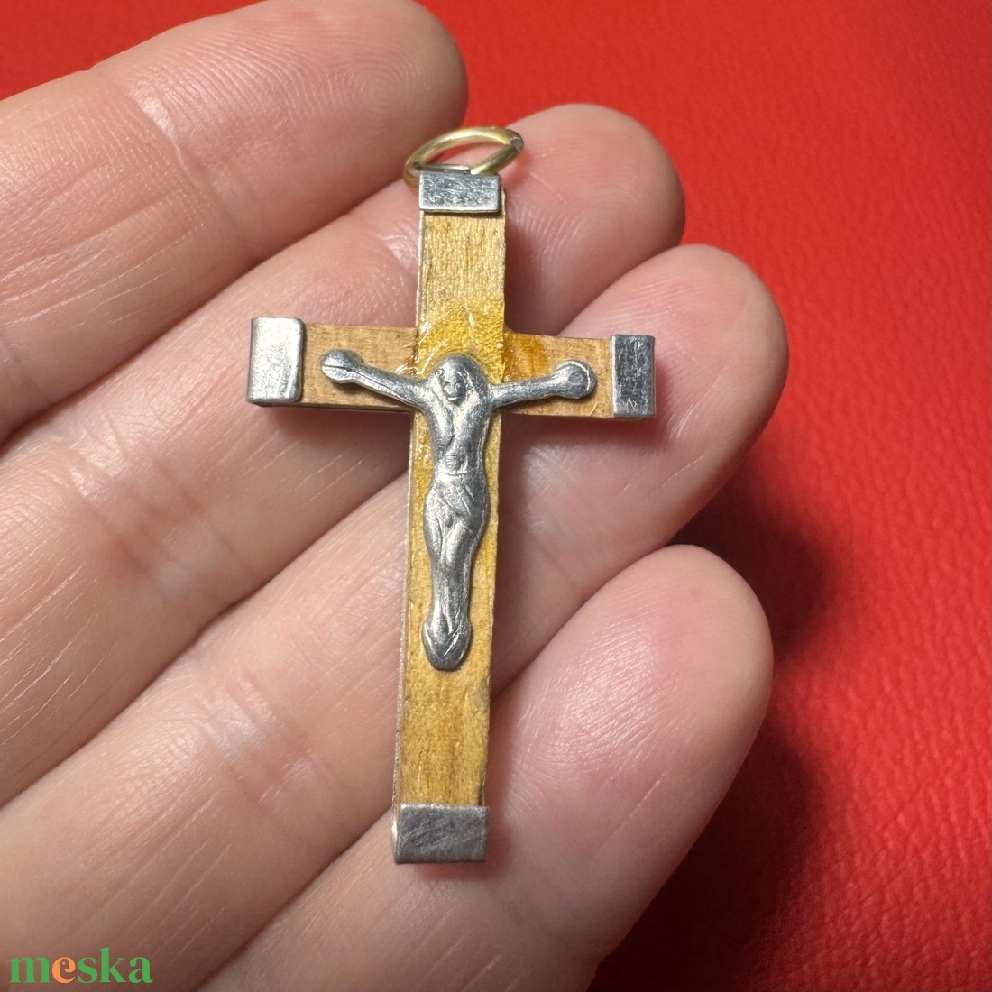 Retro fa kereszt nyakláncra � vintage vallásos ékszer az 1970�80-as évekből - ékszer - nyaklánc - medálos nyaklánc - Meska.hu