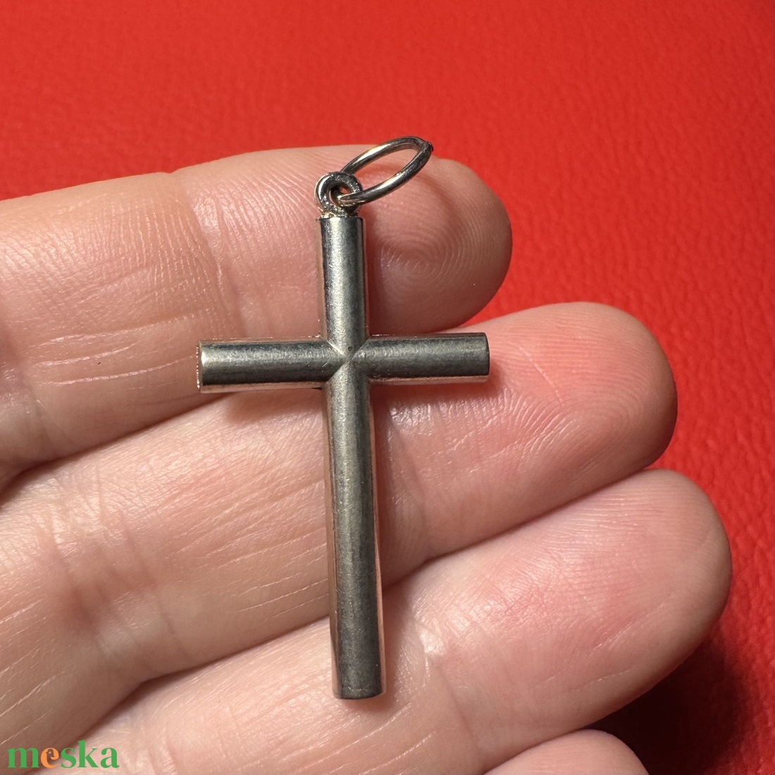 Retro fém kereszt nyakláncra � vintage vallásos ékszer az 1970�80-as évekből - ékszer - nyaklánc - medálos nyaklánc - Meska.hu