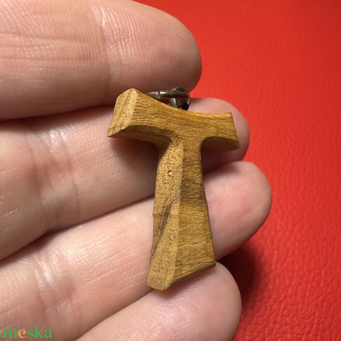 Antoniusz kereszt, Tau kereszt olajfa kereszt nyakláncra � vintage vallásos ékszer az 1970�80-as évekből - ékszer - nyaklánc - medálos nyaklánc - Meska.hu