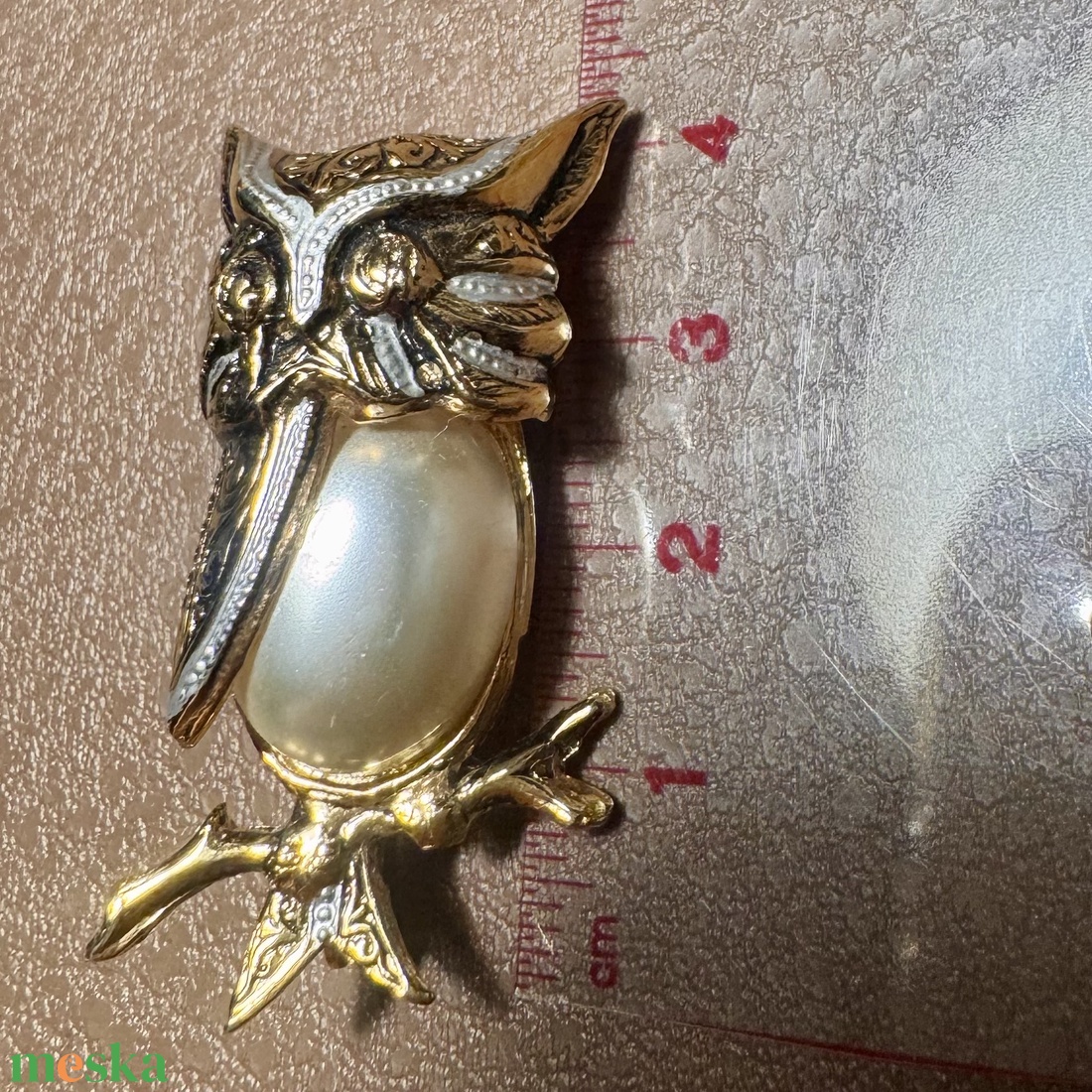 Bross, 24 karát aranyozott Damascene kitűző vintage damaszkén bross, Toledó spanyol ékszer, aranyozott kézműves bross - ékszer - kitűző és bross - Meska.hu