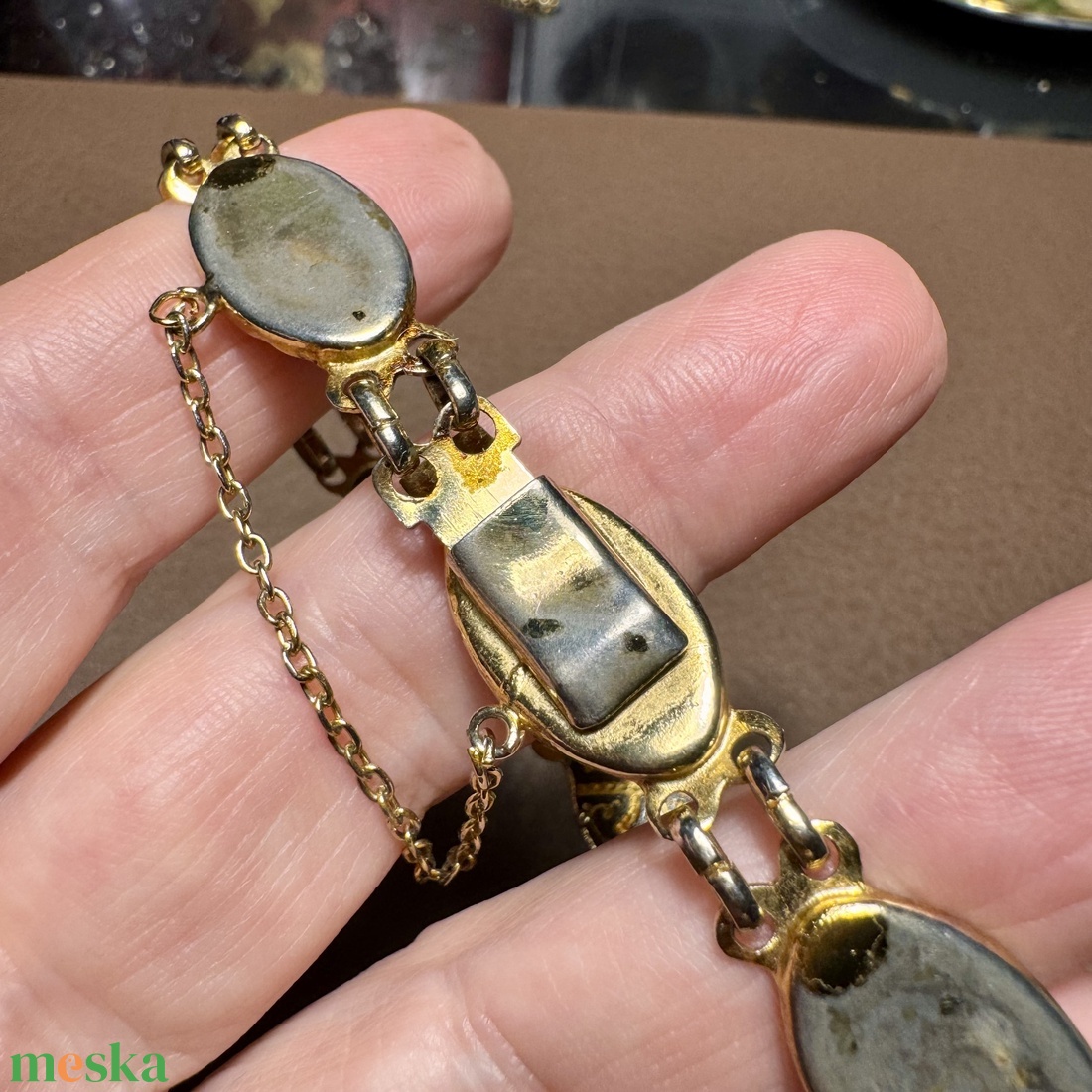 24 karát aranyozott Damascene karkötő, damaszkén toledói karperec, Toledó spanyol ékszer damascene - ékszer - karkötő - karperec - Meska.hu