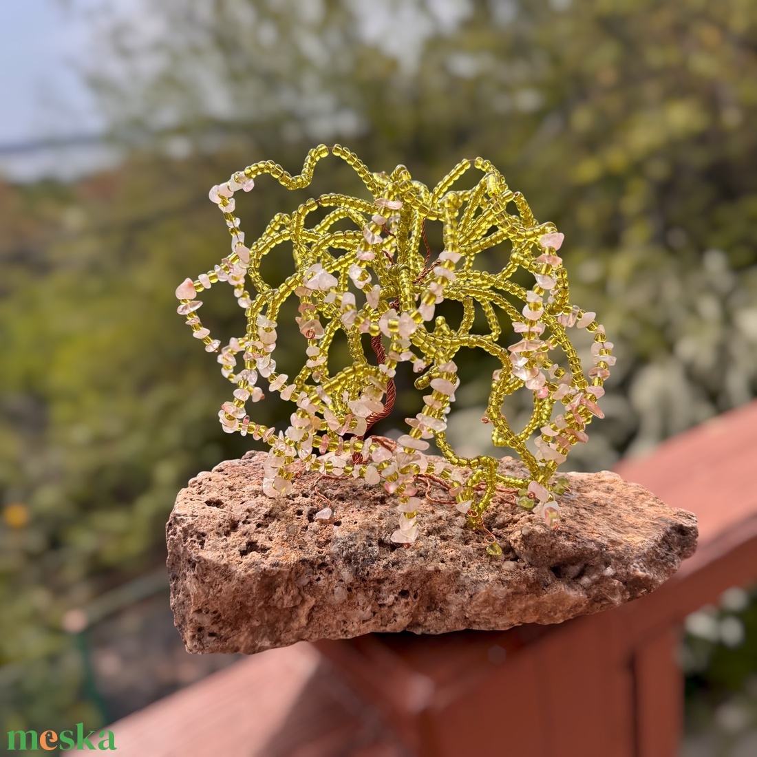 Kristály fa ásványból, Bonsai kristály Ékszerfa szerencsefa, életfa pénzfa, kristályfa peridot kvarc kövekből drágakő fa - otthon & életmód - dekoráció - asztal és polc dekoráció - gyöngyfa, ásványfa - Meska.hu