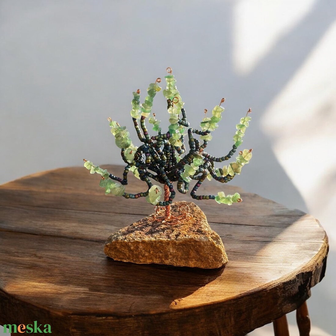 Kristály fa aventurin ásványból, Bonsai kristály Ékszerfa szerencsefa, életfa, drágakő fa, pénzfa  - otthon & életmód - dekoráció - asztal és polc dekoráció - gyöngyfa, ásványfa - Meska.hu