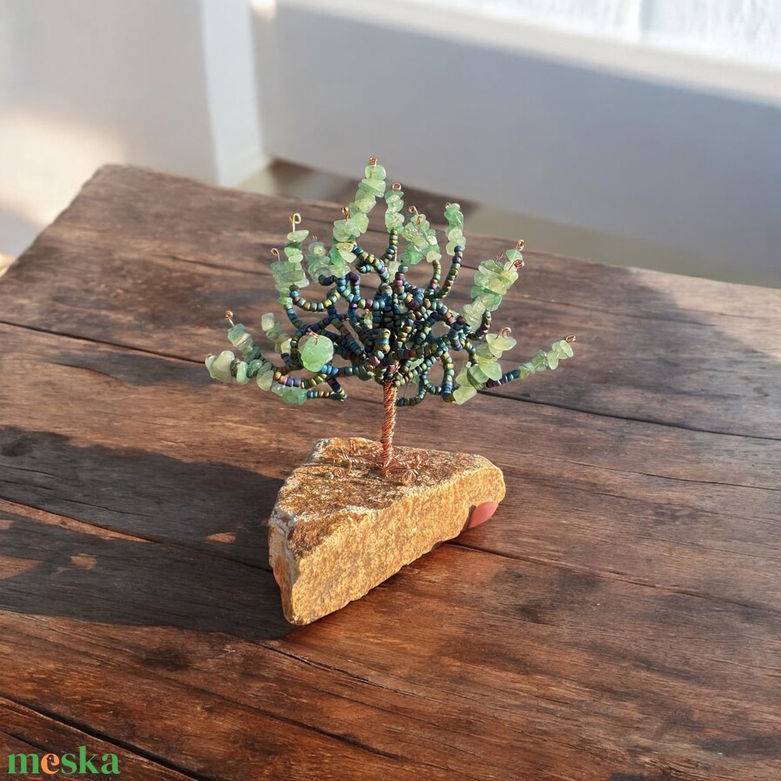 Kristály fa aventurin ásványból, Bonsai kristály Ékszerfa szerencsefa, életfa, drágakő fa, pénzfa  - otthon & életmód - dekoráció - asztal és polc dekoráció - gyöngyfa, ásványfa - Meska.hu