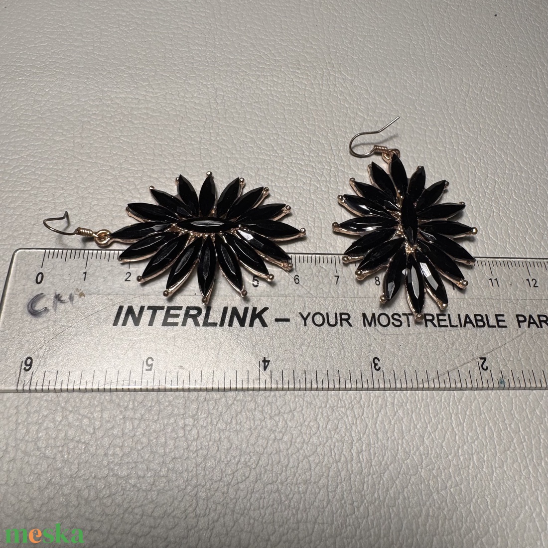 Retro ékszer, hatalmas nagy vintage fülbevaló 1970/80-as évek stílusa, gyönyörű mutatós retro fül ékszer - ékszer - fülbevaló - csillár fülbevaló - Meska.hu
