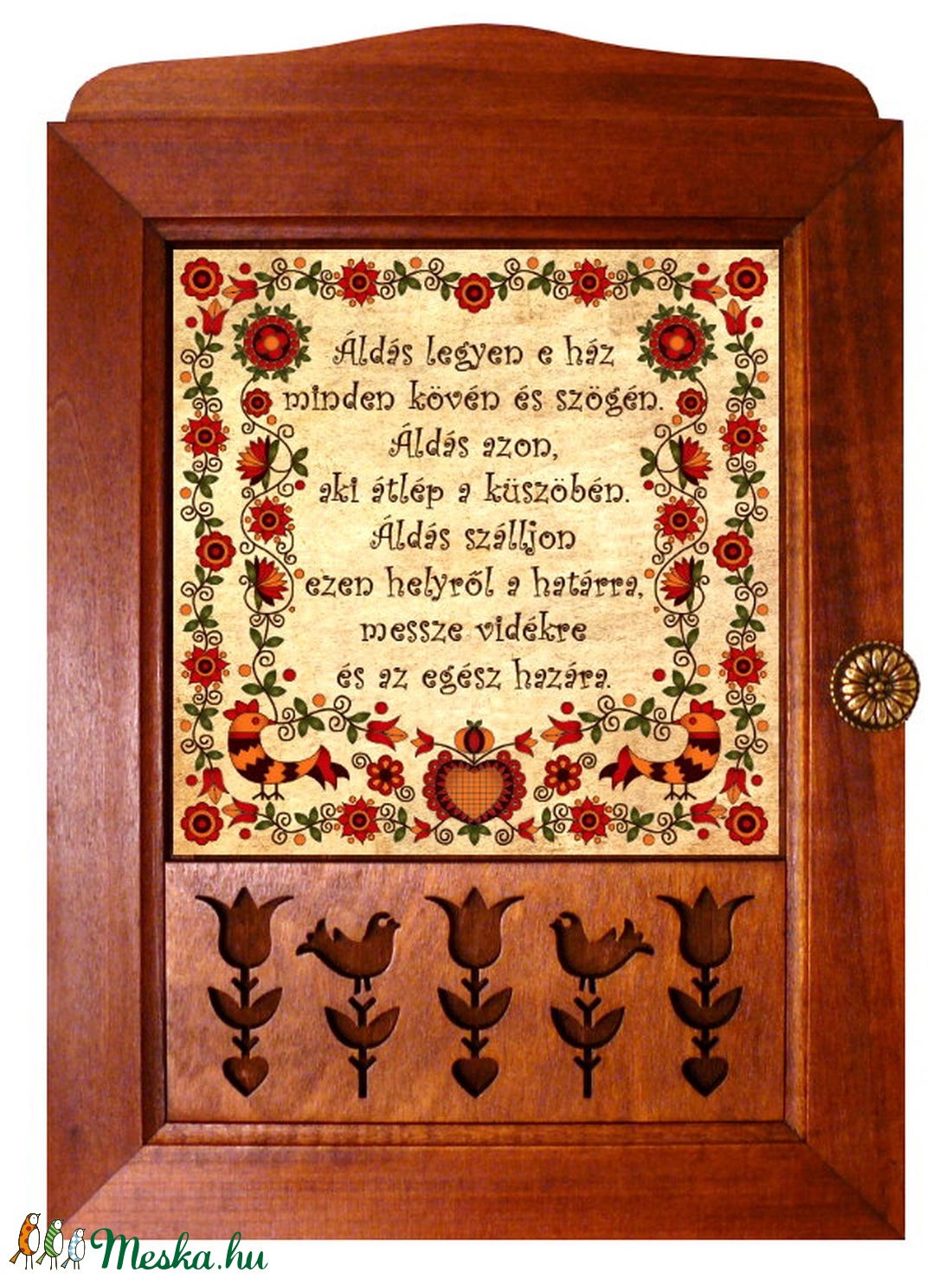 Kulcstartó szekrény, kulcsos szekrény Áldás rábaközi motívummal #57 - otthon & lakás - bútor - fali kulcstartó - Meska.hu Kulcstartó szekrény, kulcsos szekrény Áldás rábaközi motívummal #57 - otthon & lakás - bútor - fali kulcstartó - Meska.hu