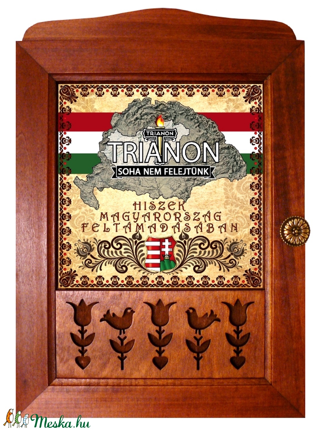 Kulcstartó szekrény, kulcsos szekrény Trianon címeres motívummal #58 - otthon & lakás - bútor - fali kulcstartó - Meska.hu Kulcstartó szekrény, kulcsos szekrény Trianon címeres motívummal #58 - otthon & lakás - bútor - fali kulcstartó - Meska.hu