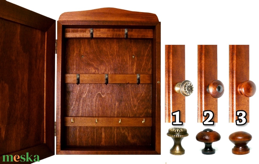 Kulcstartó szekrény, kulcsos szekrény Csodaszarvas motívummal #12 - otthon & lakás - dekoráció - fali és függő dekoráció - fali kulcstartó - Meska.hu