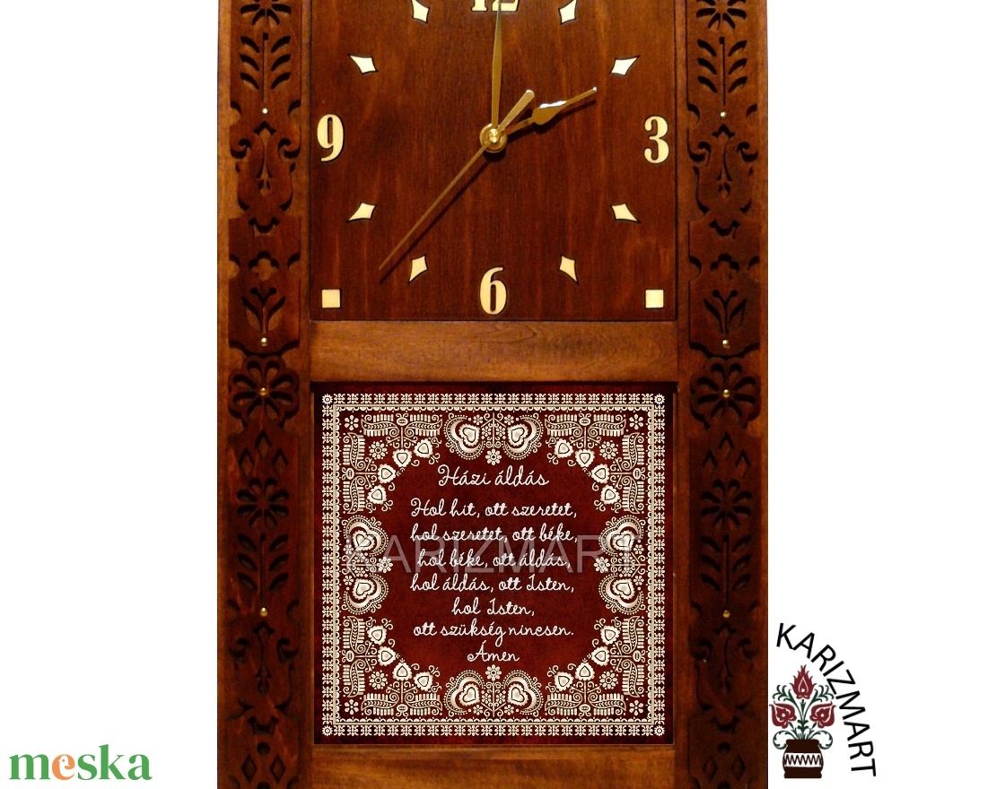 Falióra Házi Áldás sárközi motívummal #40H - otthon & lakás - dekoráció - falióra & óra - Meska.hu Falióra Házi Áldás sárközi motívummal #40H - otthon & lakás - dekoráció - falióra & óra - Meska.hu