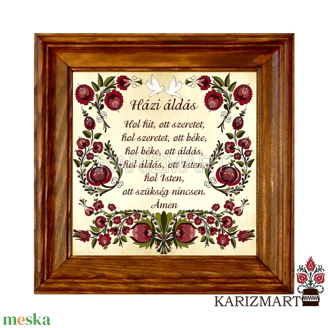 Falikép Házi Áldás szűrhímzés motívummal #KK02-14H - otthon & életmód - vallás - házi áldás - Meska.hu Falikép Házi Áldás szűrhímzés motívummal #KK02-14H - otthon & életmód - vallás - házi áldás - Meska.hu
