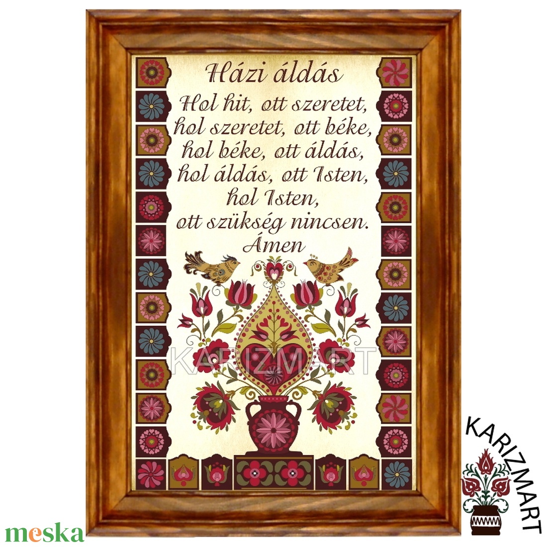 Falikép Házi Áldás madaras tulipánfás motívummal #KK05-4H - otthon & életmód - vallás - házi áldás - Meska.hu Falikép Házi Áldás madaras tulipánfás motívummal #KK05-4H - otthon & életmód - vallás - házi áldás - Meska.hu