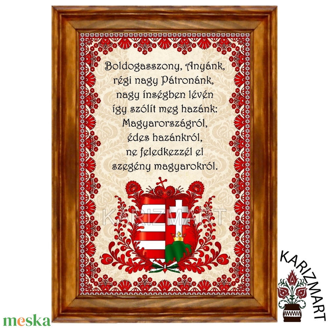 Falikép Himnuszok Címeres motívummal #9 - otthon & életmód - dekoráció - kép & falikép - képkeret - Meska.hu