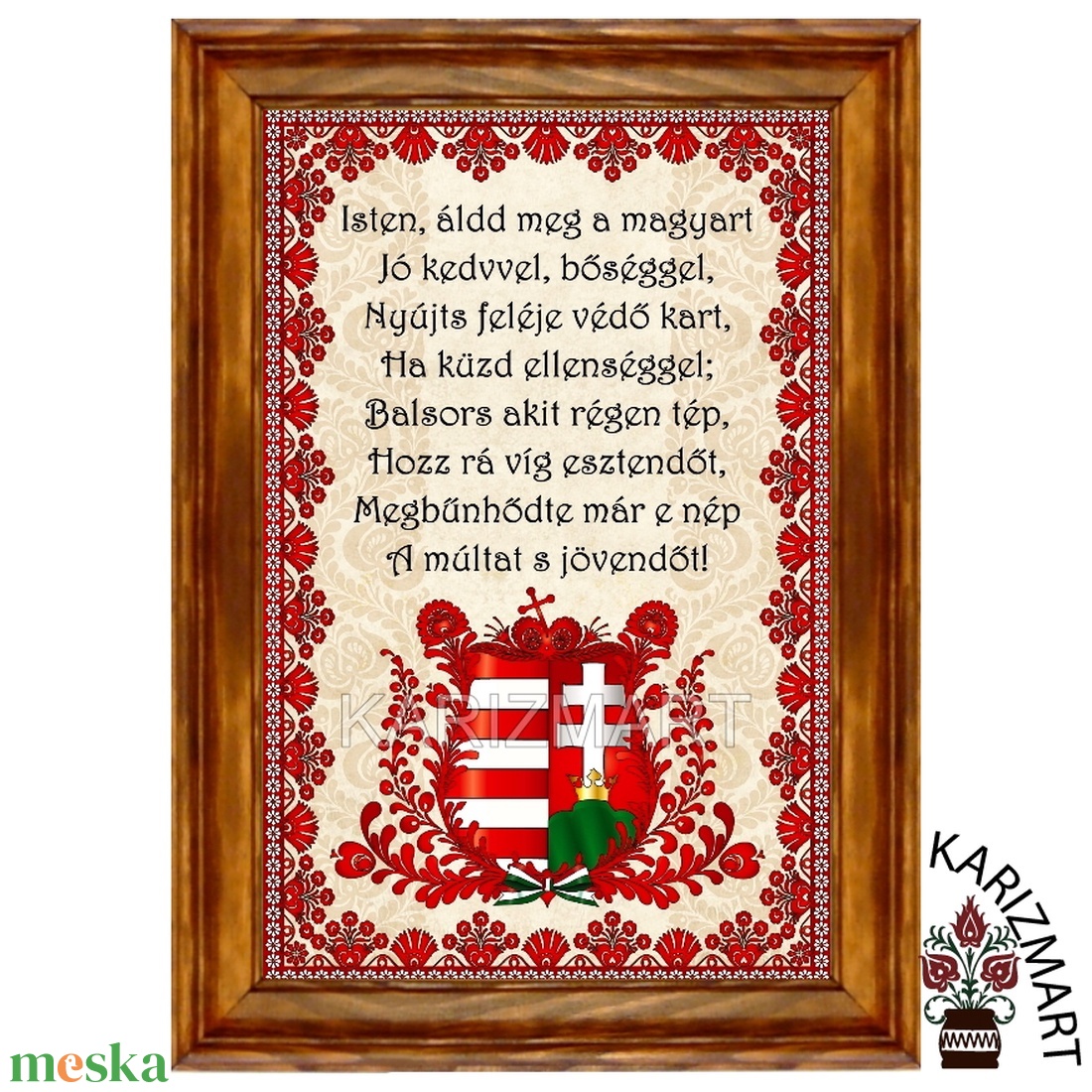 Falikép Himnuszok Címeres motívummal #9 - otthon & életmód - dekoráció - kép & falikép - képkeret - Meska.hu