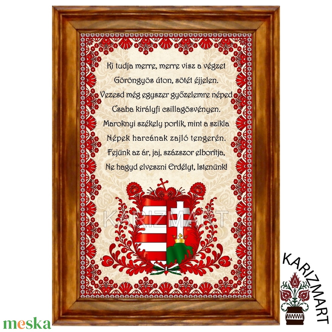 Falikép Himnuszok Címeres motívummal #9 - otthon & életmód - dekoráció - kép & falikép - képkeret - Meska.hu