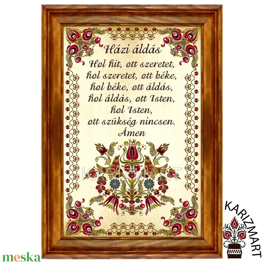 Falikép Házi Áldás madaras motívummal #KK05-1H - otthon & életmód - vallás - házi áldás - Meska.hu Falikép Házi Áldás madaras motívummal #KK05-1H - otthon & életmód - vallás - házi áldás - Meska.hu