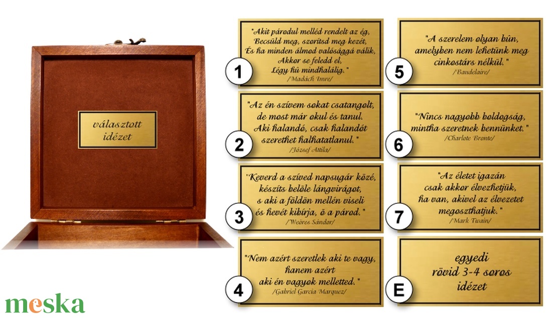 Ékszeres Teás Díszdoboz Tároló doboz rábaközi madaras motívummal nevekkel monogrammal idézettel  #46N - esküvő - emlék & ajándék - doboz - Meska.hu