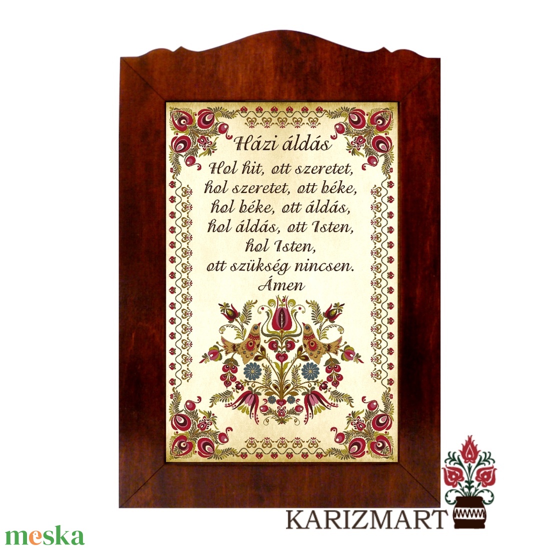 Táblakép Házi Áldás madaras motívummal #TK01-1H - otthon & életmód - vallás - házi áldás - Meska.hu Táblakép Házi Áldás madaras motívummal #TK01-1H - otthon & életmód - vallás - házi áldás - Meska.hu