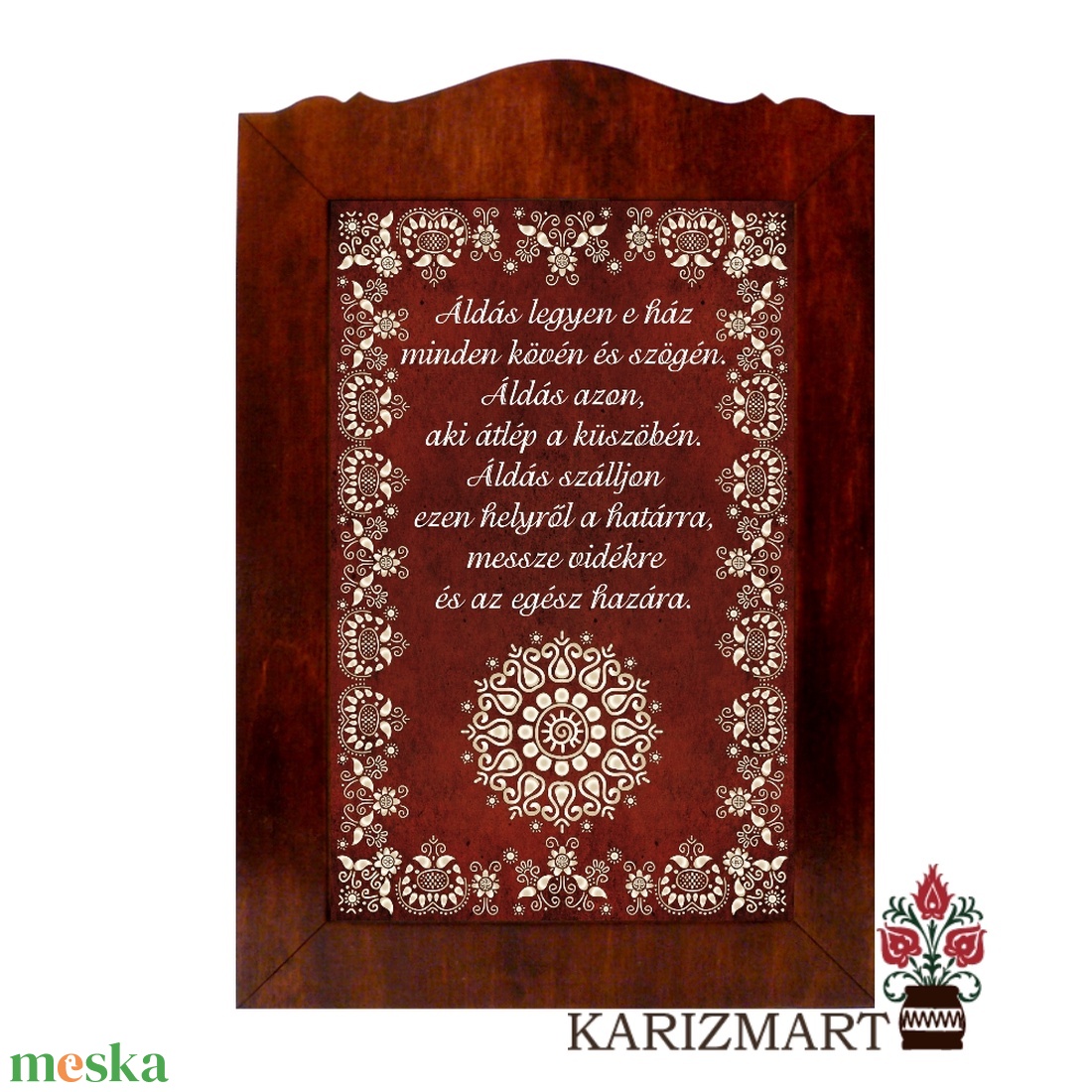 Táblakép Áldás sárközi motívummal #TK01-7A - otthon & életmód - vallás - házi áldás - Meska.hu Táblakép Áldás sárközi motívummal #TK01-7A - otthon & életmód - vallás - házi áldás - Meska.hu