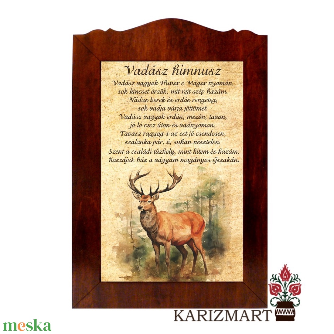 Táblakép Vadász himnusz #TK01-19 - otthon & életmód - vallás - házi áldás - Meska.hu Táblakép Vadász himnusz #TK01-19 - otthon & életmód - vallás - házi áldás - Meska.hu