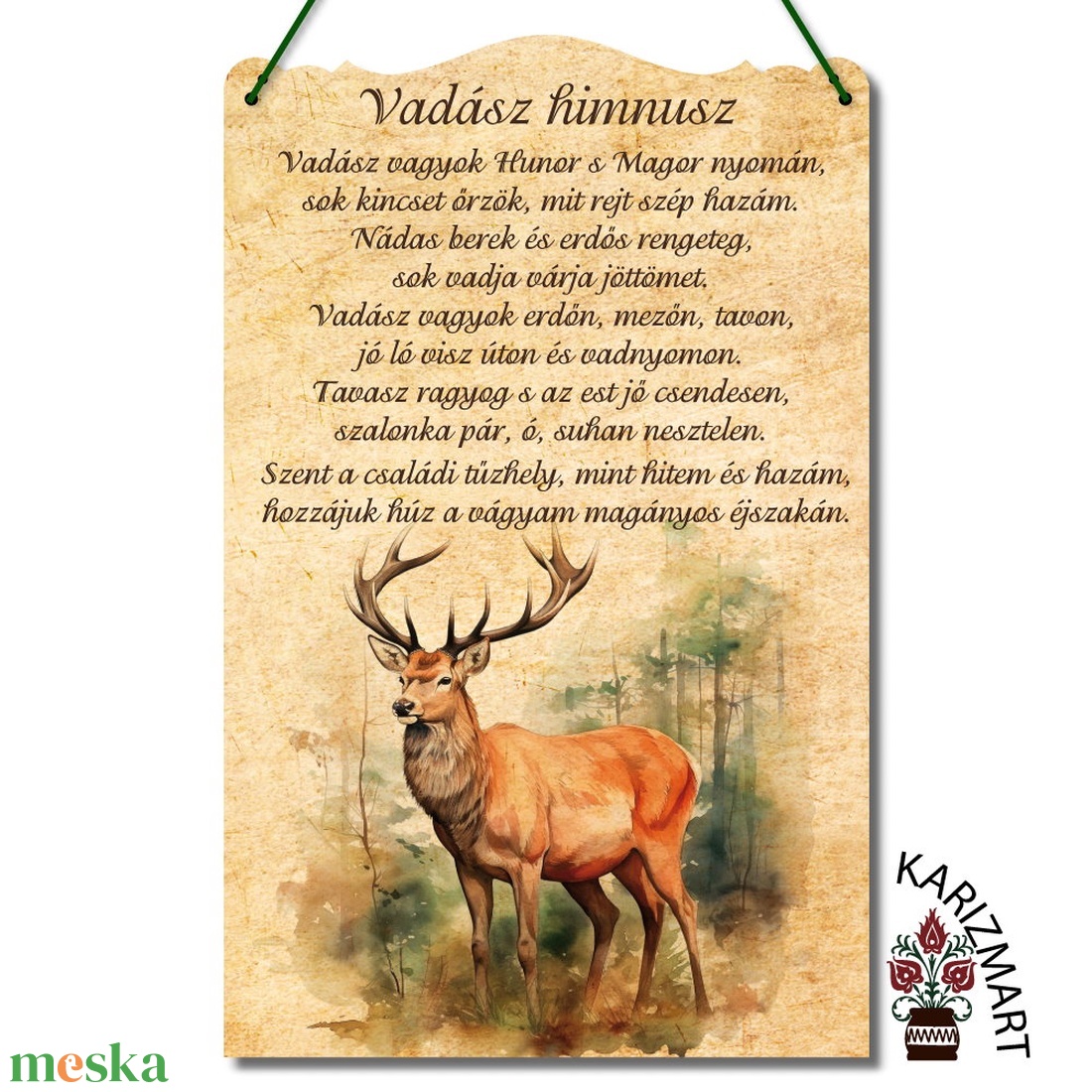 Vadász himnusz táblakép #VH01 - otthon & életmód - dekoráció - kép & falikép - táblakép - Meska.hu