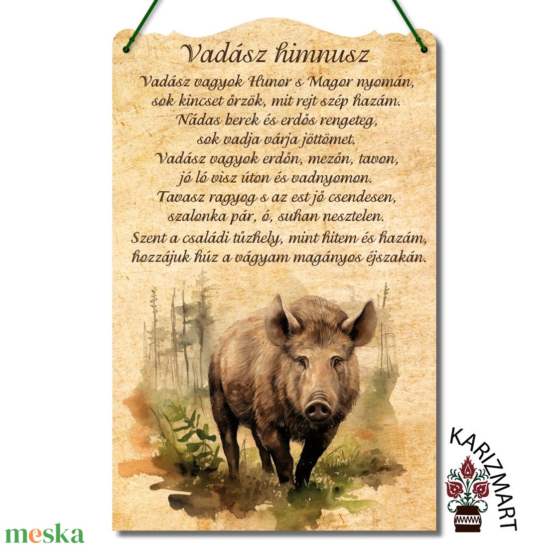 Vadász himnusz táblakép #VH02 - otthon & életmód - dekoráció - kép & falikép - táblakép - Meska.hu