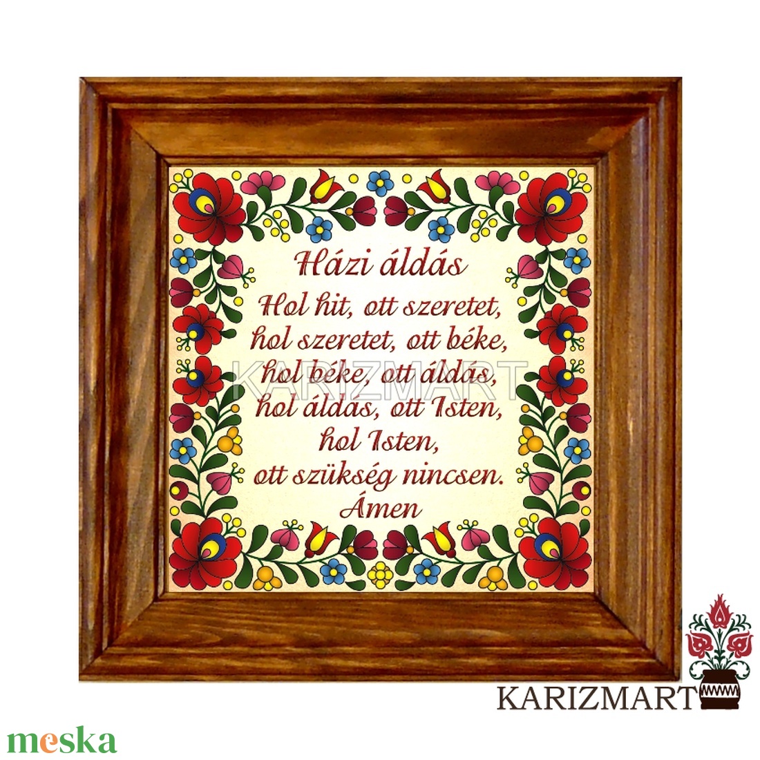 Falikép Házi Áldás matyó motívummal #KK02-20H - otthon & életmód - vallás - házi áldás - Meska.hu Falikép Házi Áldás matyó motívummal #KK02-20H - otthon & életmód - vallás - házi áldás - Meska.hu