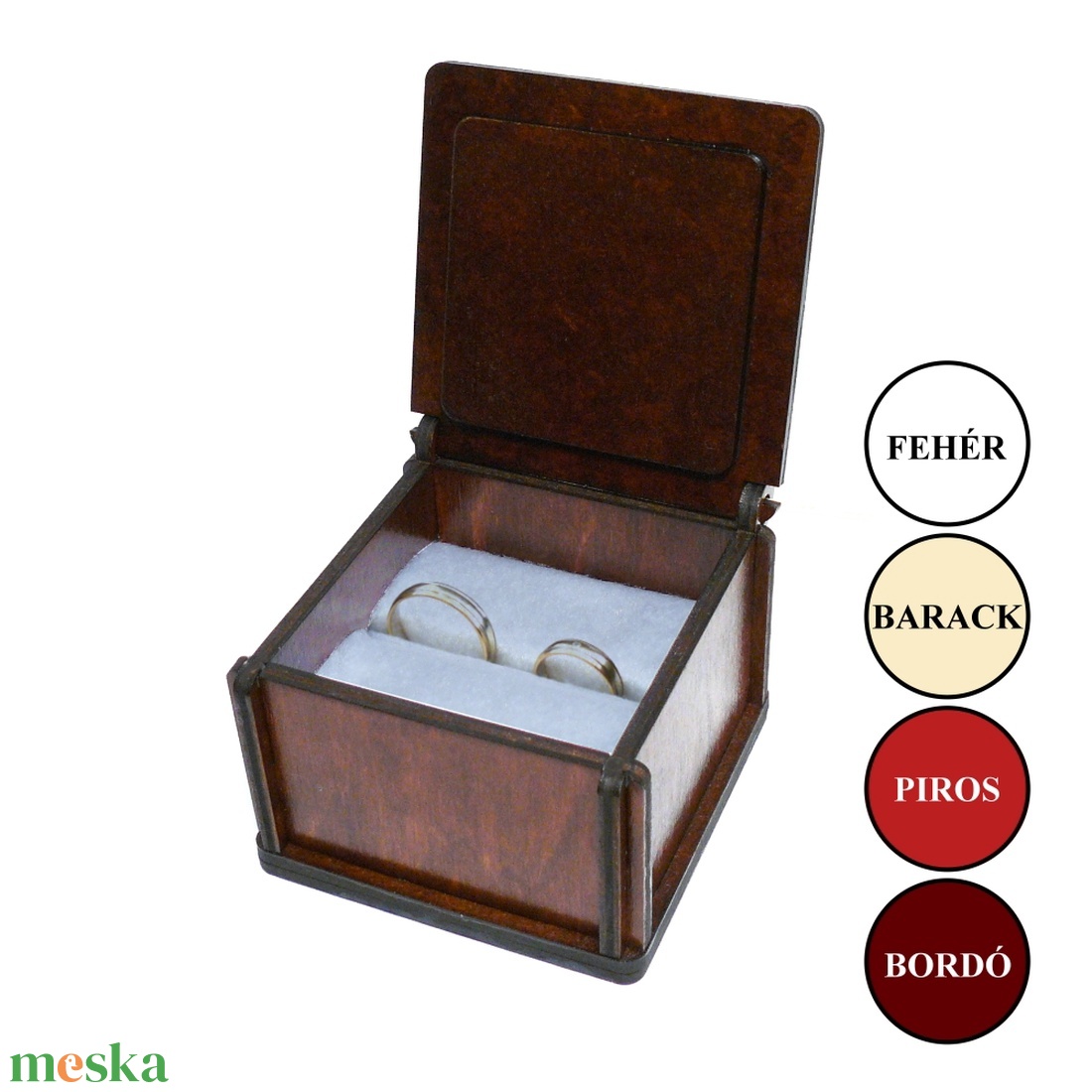 Gyűrűtartó doboz tulipános motívummal #1 - esküvő - kiegészítők - gyűrűtartó & gyűrűpárna - Meska.hu