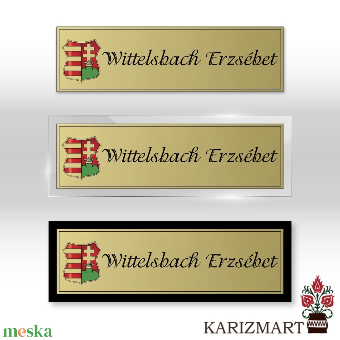Ajtó névtábla, Ajtótábla 3 különböző színben #NT01-6 - otthon & életmód - dekoráció - ajtó- és ablak dekoráció - ajtótábla - Meska.hu