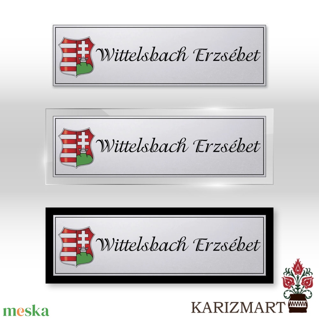 Ajtó névtábla, Ajtótábla 3 különböző színben #NT01-6 - otthon & életmód - dekoráció - ajtó- és ablak dekoráció - ajtótábla - Meska.hu