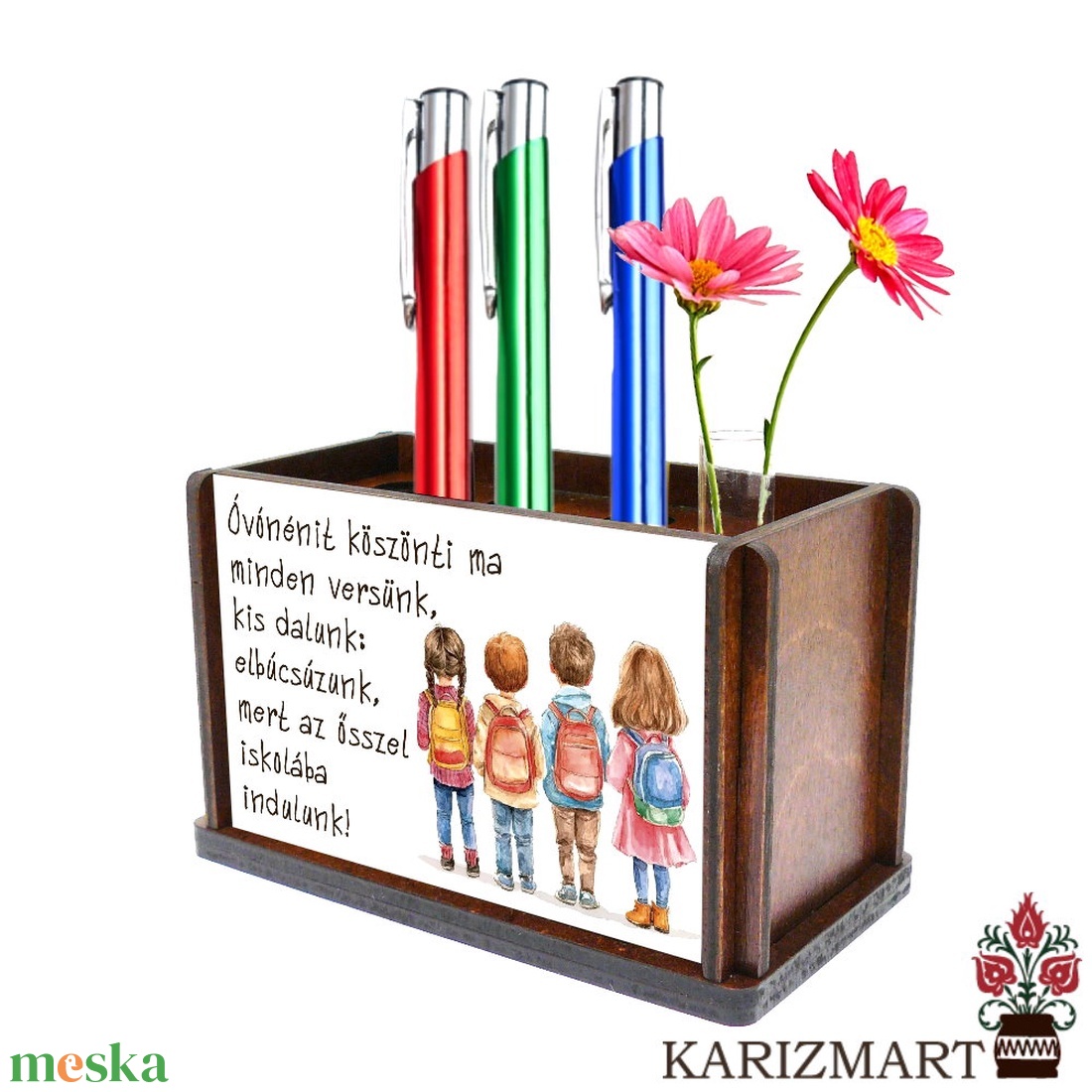 Ajándék óvónéninek, dadusnak Írószertartó, tolltartó, egyedi felirattal, virágtartóval #IT01-14 - otthon & életmód - papír, írószer - ceruza & toll - Meska.hu Ajándék óvónéninek, dadusnak Írószertartó, tolltartó, egyedi felirattal, virágtartóval #IT01-14 - otthon & életmód - papír, írószer - ceruza & toll - Meska.hu