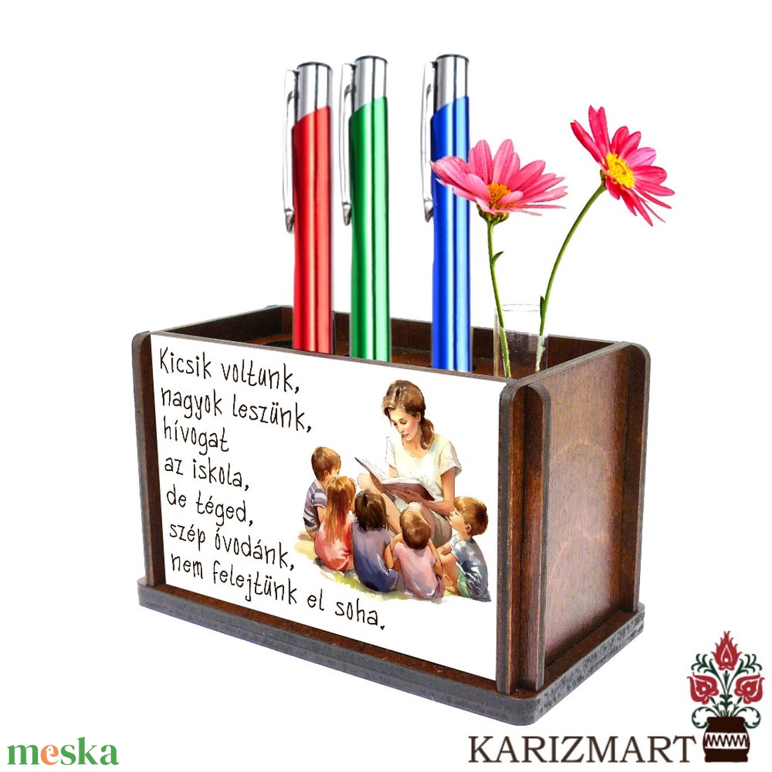 Ajándék óvónéninek, dadusnak Írószertartó, tolltartó, egyedi felirattal, virágtartóval #IT01-15 - otthon & életmód - papír, írószer - ceruza & toll - Meska.hu Ajándék óvónéninek, dadusnak Írószertartó, tolltartó, egyedi felirattal, virágtartóval #IT01-15 - otthon & életmód - papír, írószer - ceruza & toll - Meska.hu