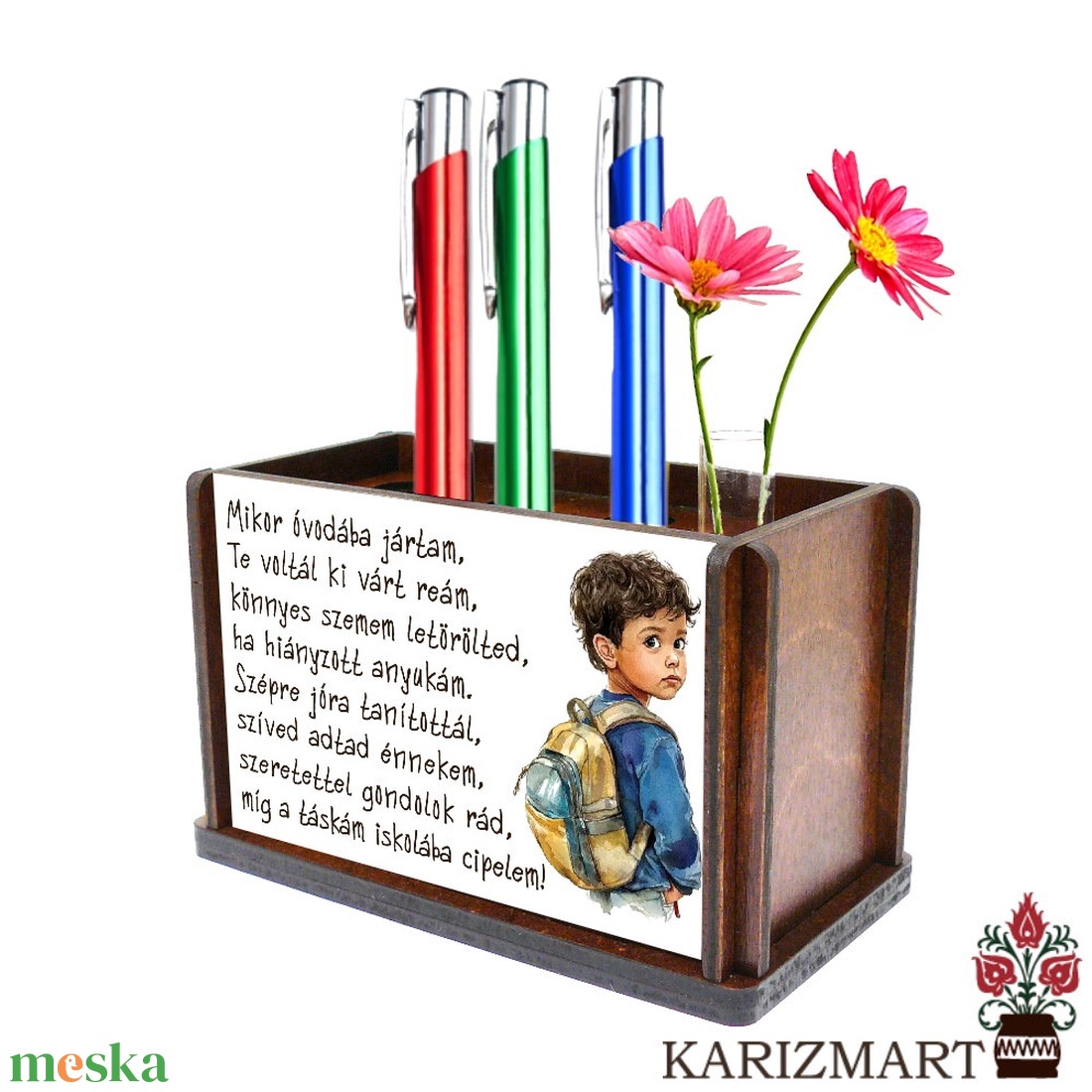 Ajándék óvónéninek, dadusnak Írószertartó, tolltartó, egyedi felirattal, virágtartóval #IT01-16 - otthon & életmód - papír, írószer - ceruza & toll - Meska.hu Ajándék óvónéninek, dadusnak Írószertartó, tolltartó, egyedi felirattal, virágtartóval #IT01-16 - otthon & életmód - papír, írószer - ceruza & toll - Meska.hu