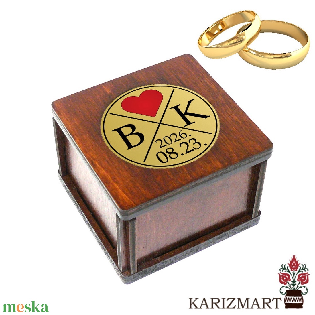 Gyűrűtartó doboz #DD01-GY-13 - esküvő - kiegészítők - gyűrűtartó & gyűrűpárna - Meska.hu Gyűrűtartó doboz #DD01-GY-13 - esküvő - kiegészítők - gyűrűtartó & gyűrűpárna - Meska.hu