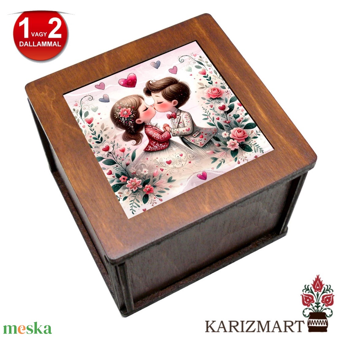  Zenélő doboz Zenedoboz házasságkötés #ZD01-24 - otthon & életmód - dekoráció - asztal és polc dekoráció - zenedoboz - Meska.hu
