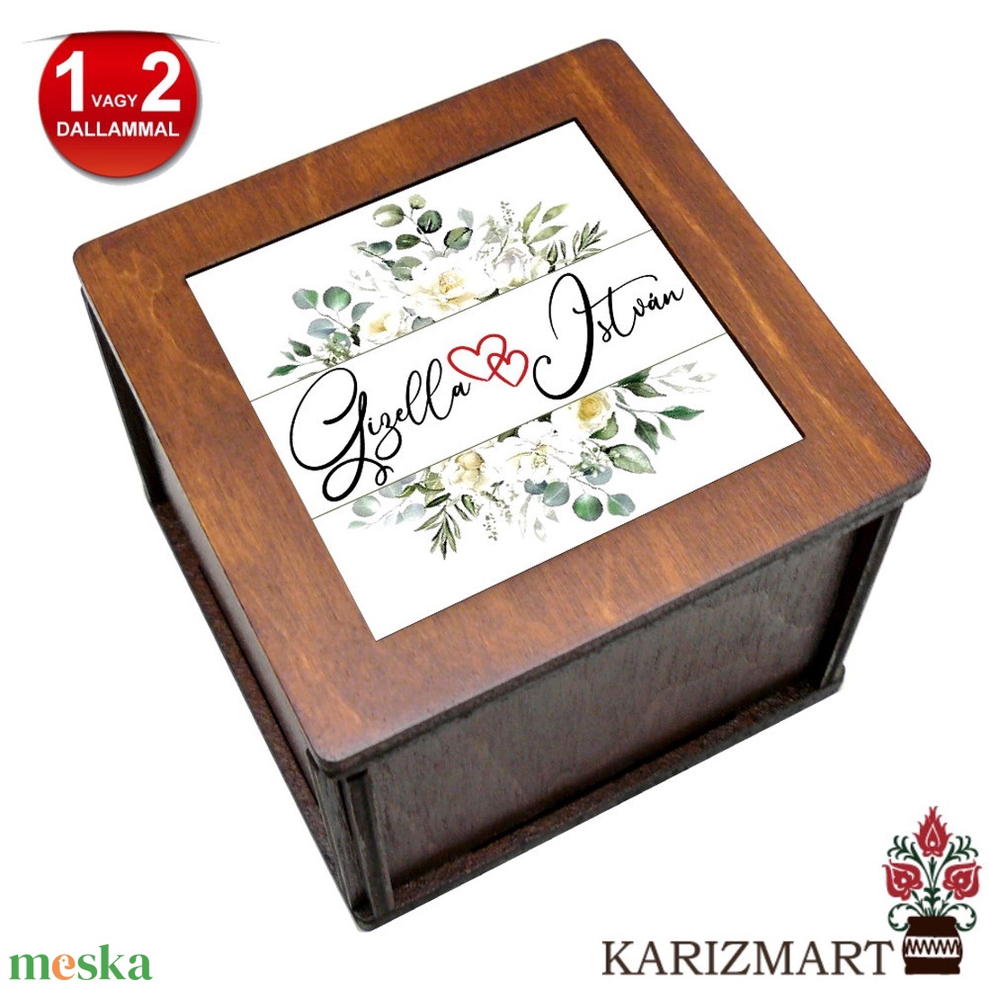  Zenélő doboz Zenedoboz Házasságkötés #ZD01-25 - otthon & életmód - dekoráció - asztal és polc dekoráció - zenedoboz - Meska.hu