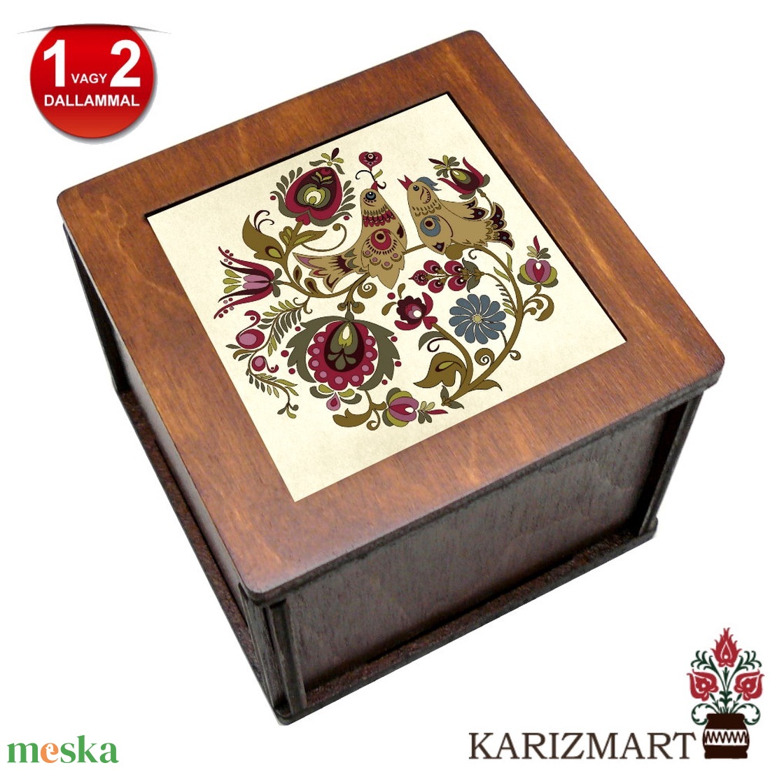  Zenélő doboz Zenedoboz madaras motívummal #ZD01-7 - otthon & életmód - dekoráció - asztal és polc dekoráció - zenedoboz - Meska.hu