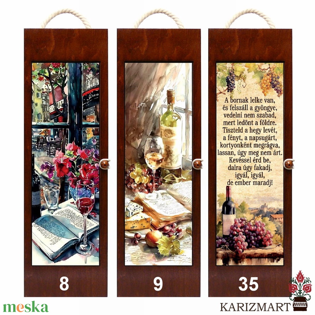 Italtartó Bortartó doboz választható mintával #IDB-8-9-35 - otthon & életmód - konyhafelszerelés, tálalás - italos kellékek - boros díszdoboz - Meska.hu