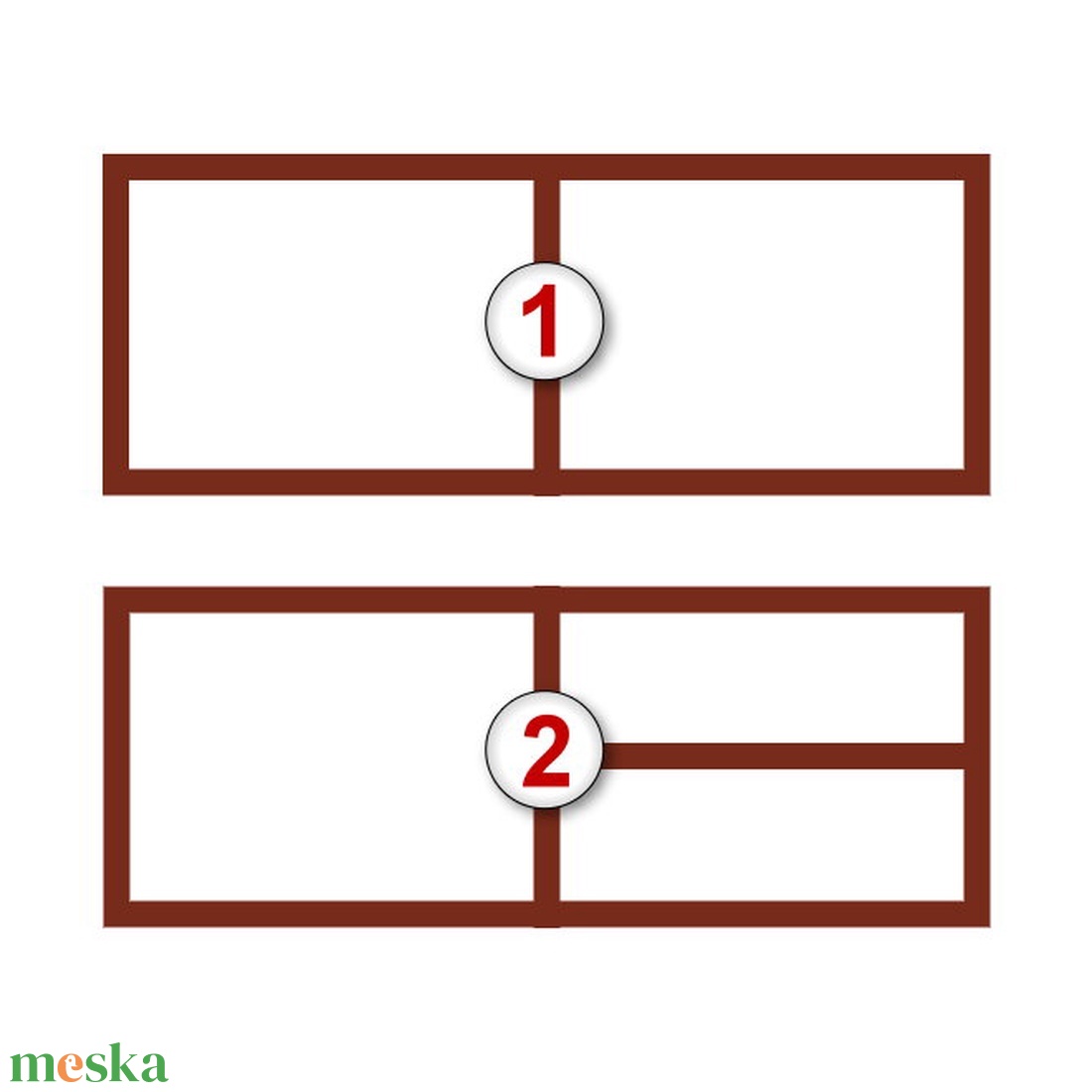 Dupla ékszertartó díszdoboz sárközi motívummal #DD06-5 - ékszer - ékszertartó - ékszerdoboz - Meska.hu