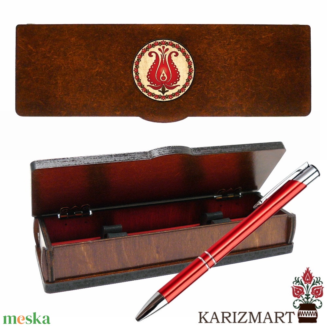 Tolltartó, egyedi felirattal, golyóstollal tulipán #IT02-06 - otthon & életmód - papír, írószer - ceruza & toll - Meska.hu