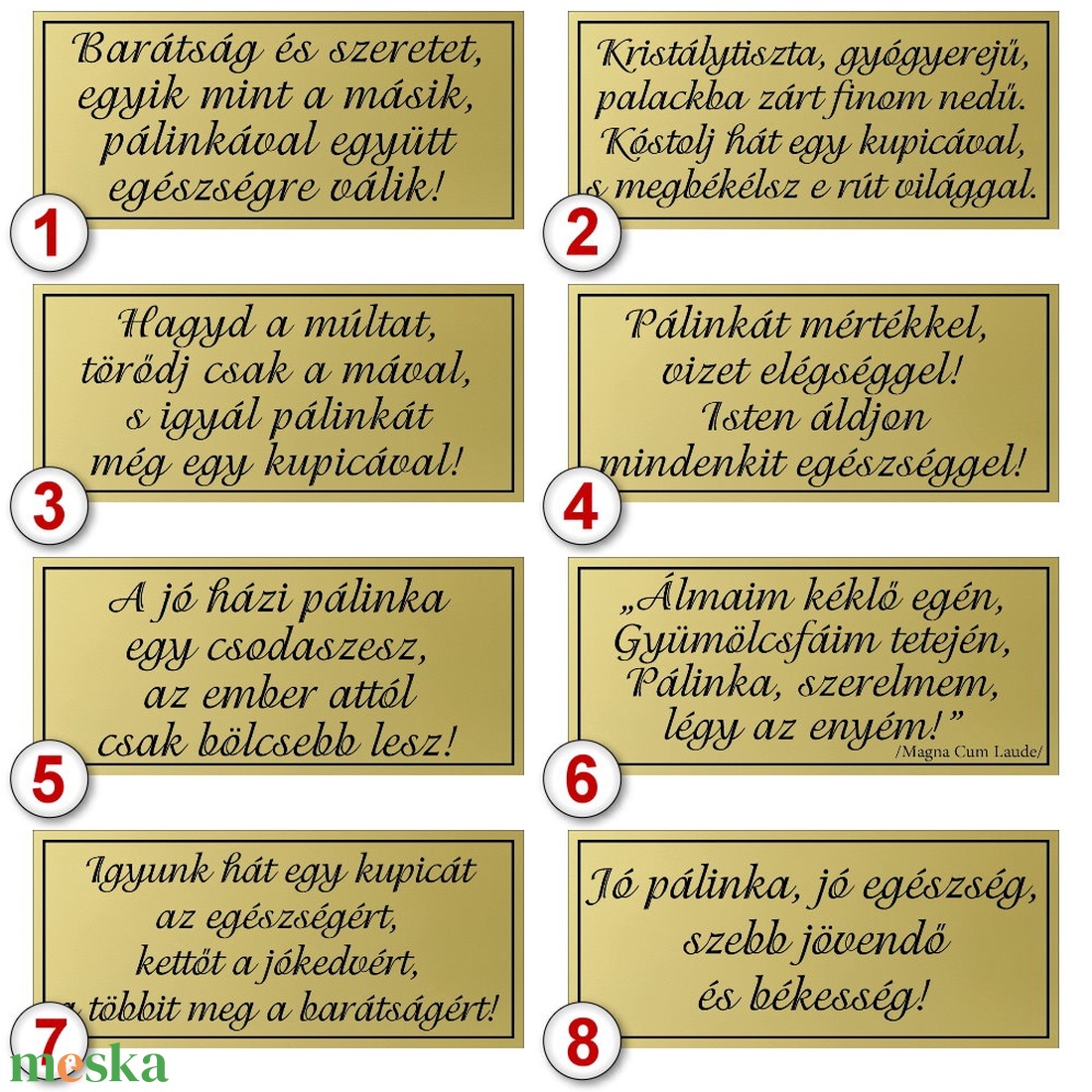 6db-os Pálinkás Pohárkészlet - Választható képpel és felirattal #PK6 (13-16) - otthon & életmód - konyhafelszerelés, tálalás - tálalás - pálinkás poharak, szettek - Meska.hu