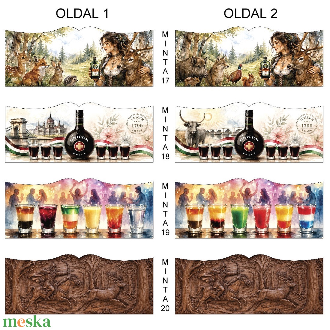 6db-os Pohárkészlet - Választható képpel és felirattal #PK6 (17-20) - otthon & életmód - konyhafelszerelés, tálalás - tálalás - pálinkás poharak, szettek - Meska.hu