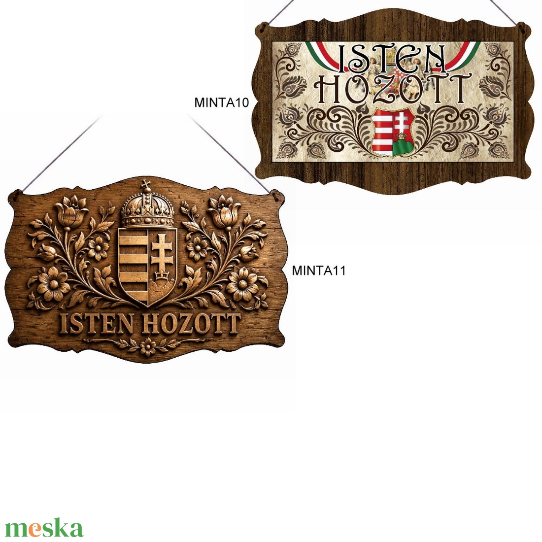 Ajtótábla Isten hozott -választható mintával- #AT01 (10-11) - otthon & életmód - dekoráció - ajtó- és ablak dekoráció - ajtótábla - Meska.hu