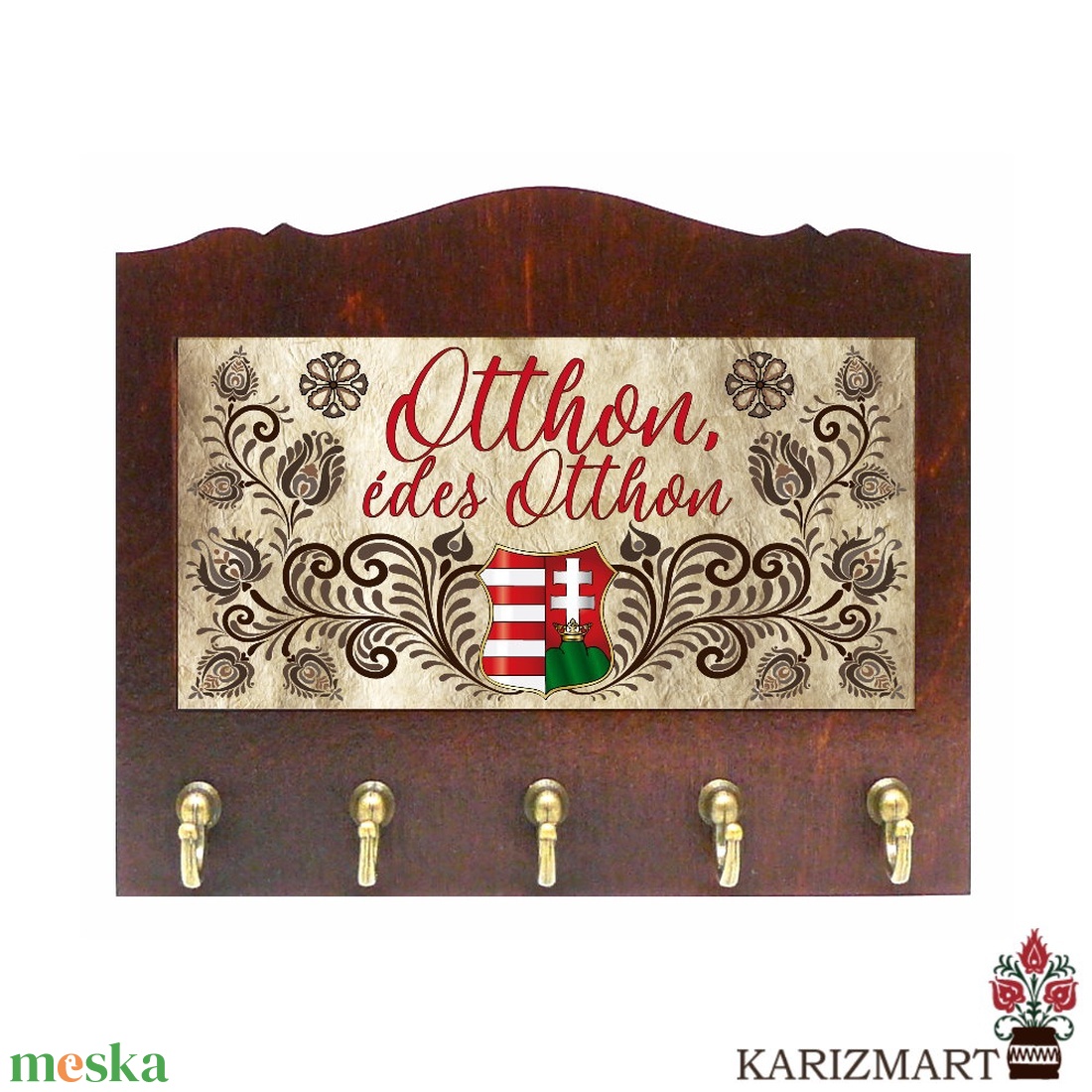 Fali Kulcsakasztó Kulcstartó -választható felirat- Címeres motívum #KA02-07 - otthon & életmód - dekoráció - fali és függő dekoráció - fali kulcstartó - Meska.hu