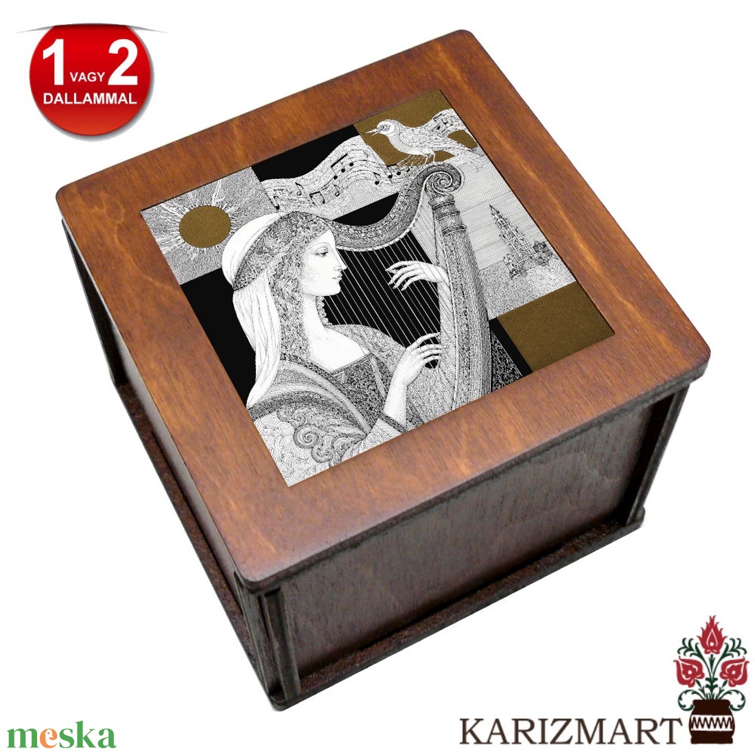 � Zenélő doboz Zenedoboz #ZD01-33 - otthon & életmód - dekoráció - asztal és polc dekoráció - zenedoboz - Meska.hu