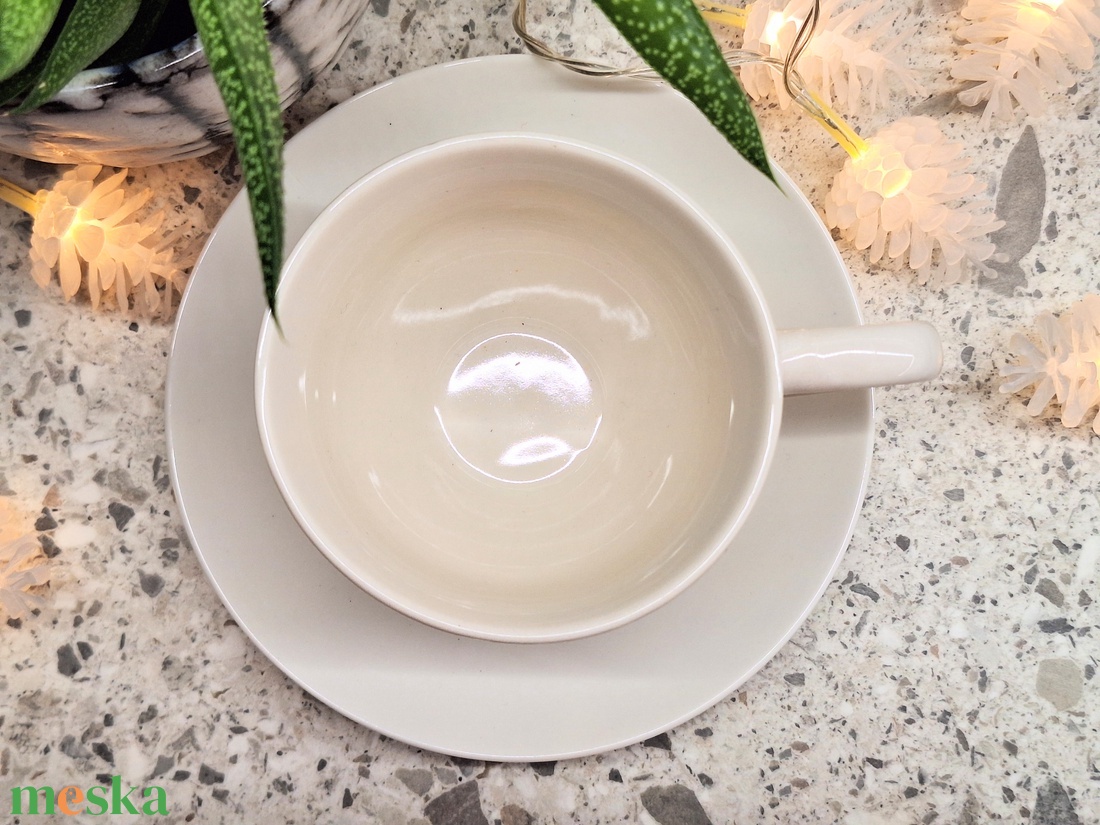 Kávéscsésze kistányérral Szeretlek - otthon & életmód - konyhafelszerelés, tálalás - tálalás - bögre & csésze - Meska.hu