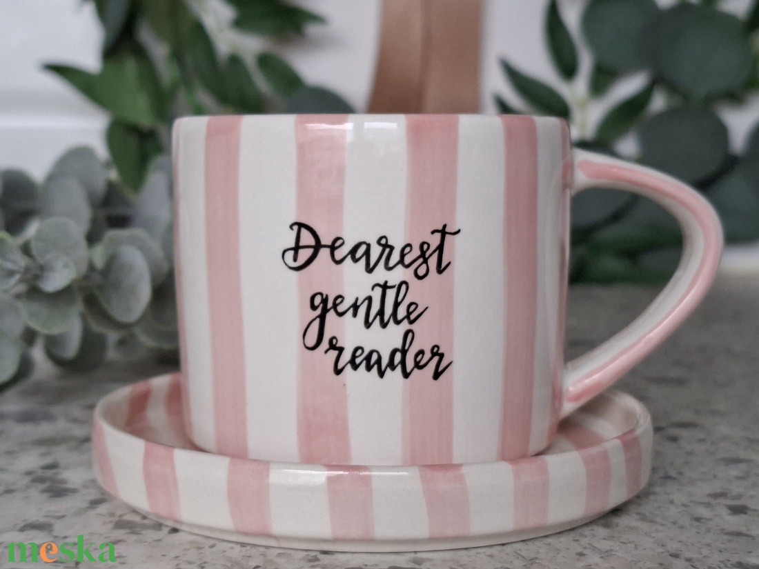 Bridgerton bögre - Dearest Gentle Reader  - otthon & életmód - konyhafelszerelés, tálalás - tálalás - bögre & csésze - Meska.hu