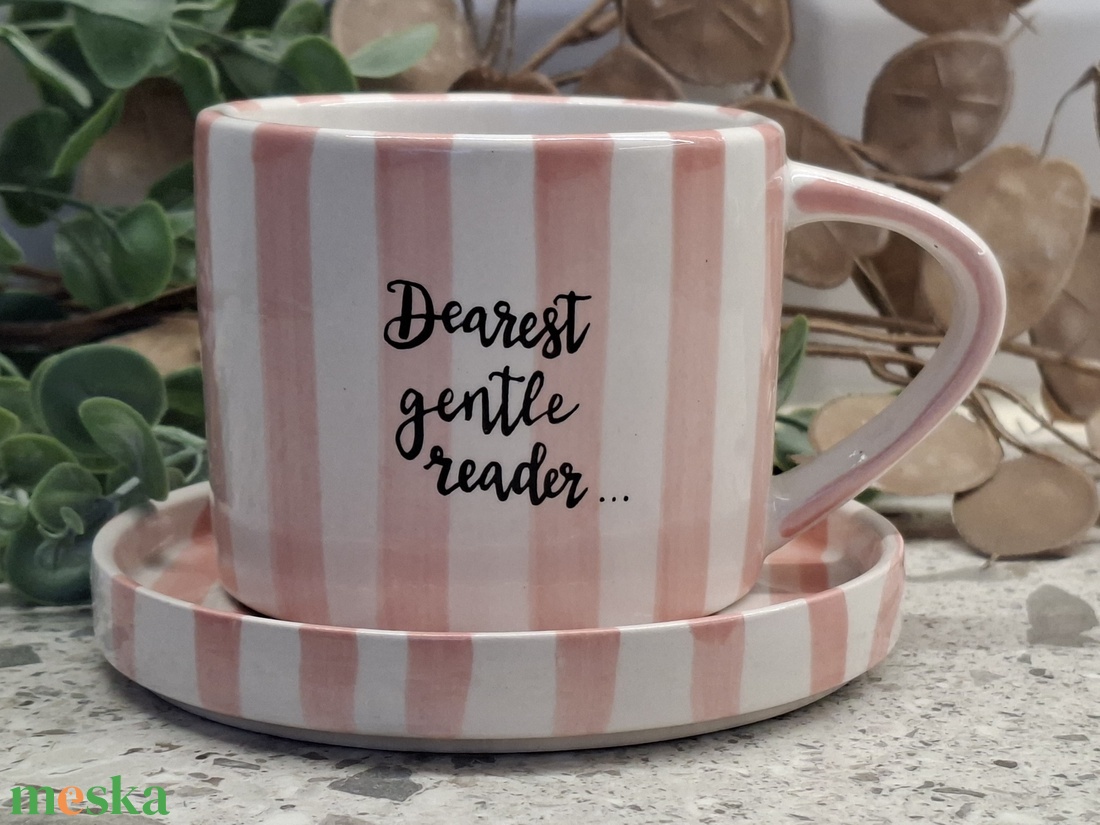 Bridgerton bögre - Dearest Gentle Reader - otthon & életmód - konyhafelszerelés, tálalás - tálalás - bögre & csésze - Meska.hu