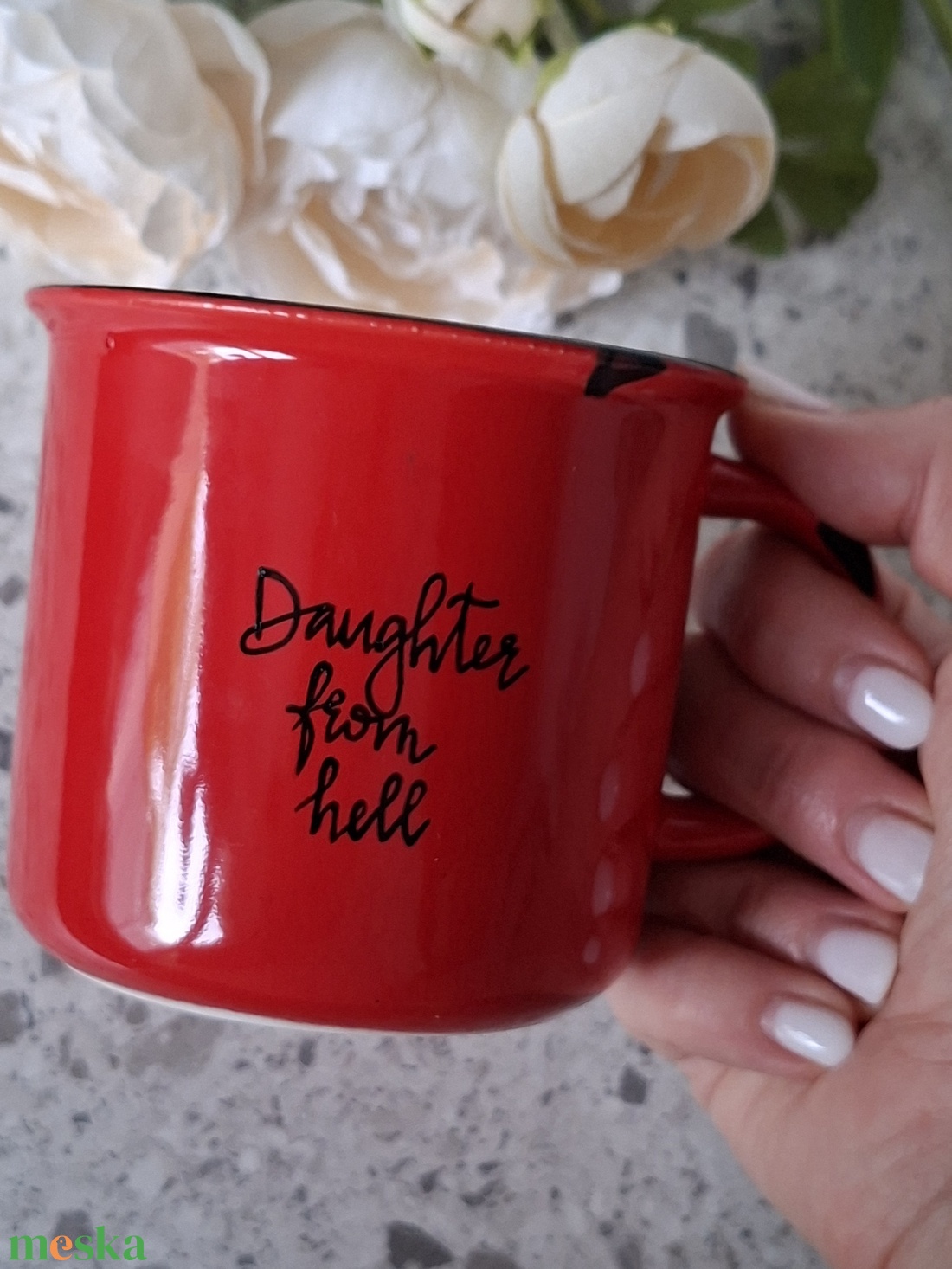 Gracie Abrams bögre - Daughter feom hell - otthon & életmód - konyhafelszerelés, tálalás - tálalás - bögre & csésze - Meska.hu