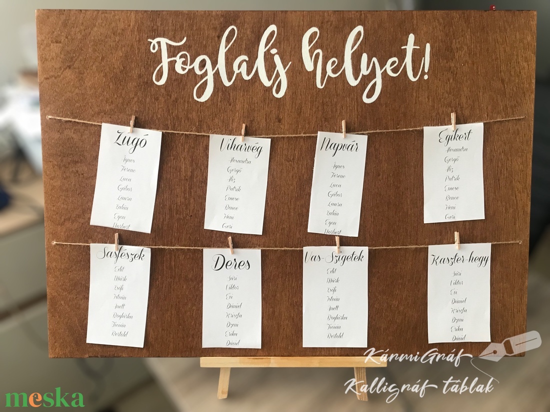 Foglalj helyet tábla  - esküvő - dekoráció - tábla & jelzés - Meska.hu